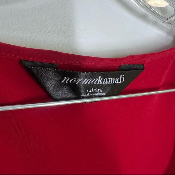New Norma Kamali Sweetheart Neckline Wrap Dress Red Bodycon Sz XXL - Picture 5 of 7